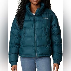 Columbia Puffer Jacket – Teal Green Size M